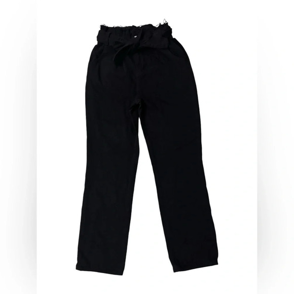 HUDSON Size 26 Remi High-Rise Paperbag Belted Straight Jeans - Washed Black - Picture 3 of 6